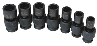 Picture of 1/2" Dr. Universal Impact Socket Set, 7 Pc. SAE