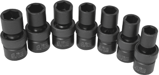 Picture of 1/2" Dr. Universal Impact Socket Set, 7 Pc. Metric