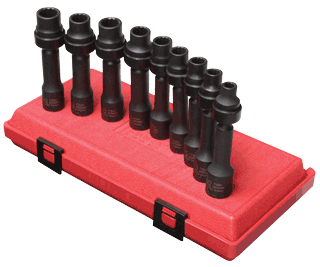 Picture of 1/2" Dr. 12 Pt. Drivline Limited Clearance Socket Set, 9 Pc. Metric