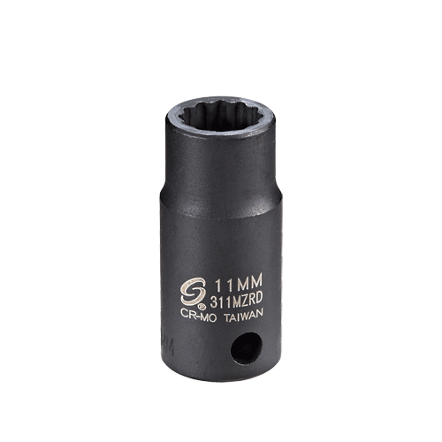 Picture of 3/8" Dr. 12 Pt. 11mm Semi-Deep Impact Socket