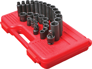 Picture of 3/8" Dr. Master Impact Socket Set, 29 Pc. Metric