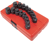Picture of 16 Pc. 3/8" Dr. SAE & Metric Stubby Impact Hex Driver Set