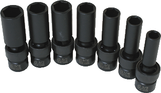 Picture of 3/8" Dr. Universal Deep Impact Socket Set, 7 Pc. SAE