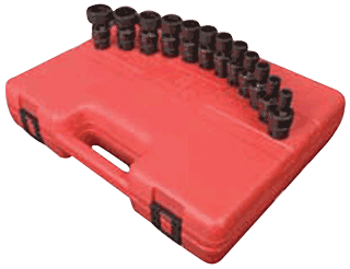 Picture of 3/8" Dr. Universal 12 Pt. Impact Socket Set, 12 Pc. SAE