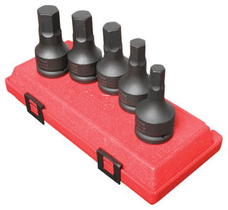 Picture of 3/4" Dr. Hex Impact Socket Set, 5 Pc. Metric