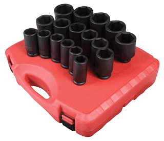 Picture of 3/4" Dr. Deep Impact Socket Set, 17 Pc. SAE