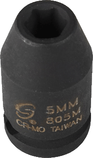 Picture of 1/4" Dr. Individual Standard Socket, Metric - 5mm