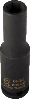Picture of 1/4" Dr. Individual Deep Socket, Metric - 6mm