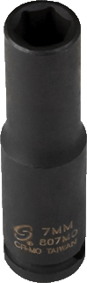 Picture of 1/4" Dr. Individual Deep Socket, Metric - 7mm
