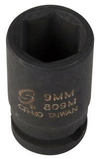 Picture of 1/4" Dr. Individual Standard Socket, Metric - 9mm