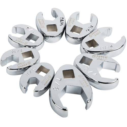 Picture of Flare Nut Crowfoot Wrench Set, 3/8" Dr., 8 Pc. SAE