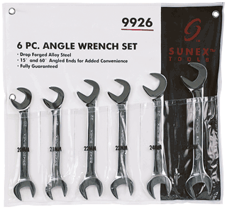 Picture of 6 Pc. Fully Polished Metric Jumbo Angle Head Wrench Set
