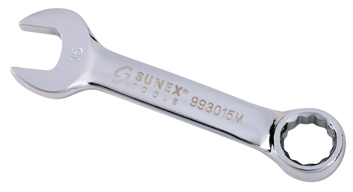 Picture of 15mm Fully Polished Stubby Combination Wrench