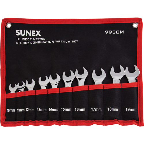Picture of 10 Pc. Metric Stubby Combo Wrench Set