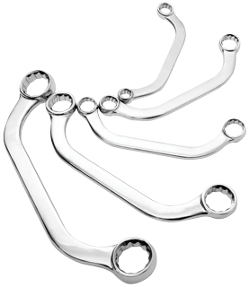 Picture of 5 Pc. Fully Polished Metric Half Moon Double Box Wrench Set