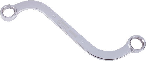 Picture of 16mm x 17mm Fully Polished S-Style Double Box Wrench
