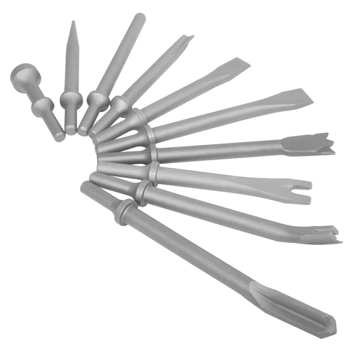 Picture of Air Hammer Chisel Standard 10 Pc. Set In Portable Tool Roll