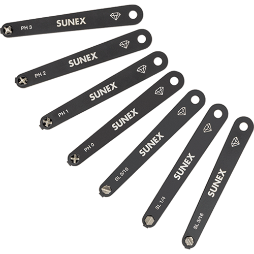 Picture of Low Profile Diamond Coated Phillips® & Slotted 7 Pc. Screwdriver Set In Eva Foam