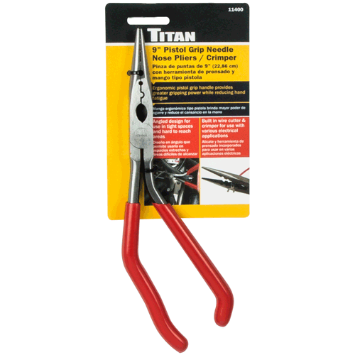 Picture of 9" Pistol Grip Needle Nose Pliers / Crimper