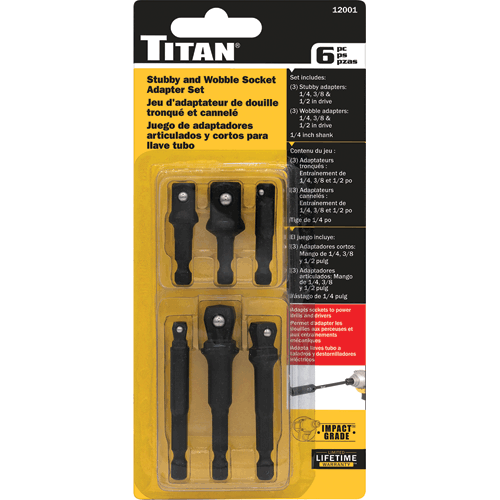 Picture of 6 Pc. Stubby & Wobble Socket Adapter Set