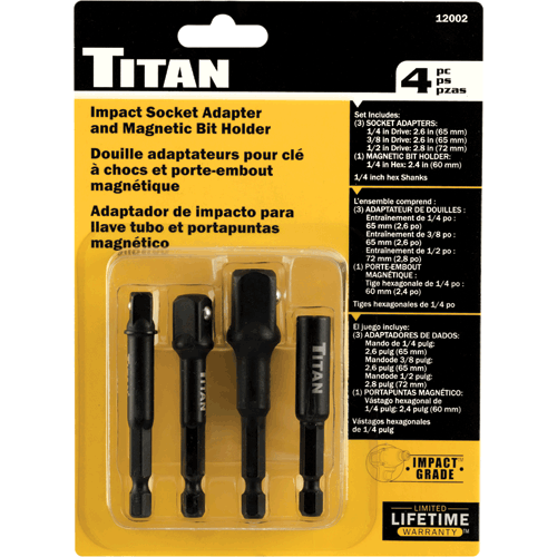 Picture of 4 Pc. Impact Socket Adapter & Magnetic Bit Holder