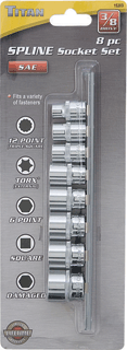 Picture of 8 Pc. 3/8" Dr. SAE Spline Socket Set