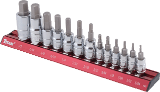 Picture of 13 Pc. SAE Hex Bit Socket Set