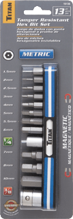 Picture of 11 Pc. Tamper Resistant Hex Bit Set