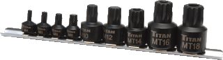 Picture of 9 Pc. 3/8" Dr Stubby XZN Triple Square Impact Bit