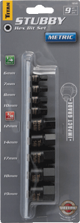 Picture of 9 Pc. Hex Metric Stubby Impact Bit Socket Set