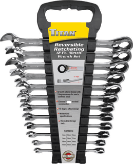 Picture of 12 Pc. Metric Reversible Ratcheting Wrench Set