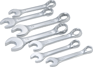 Picture of 7 Pc. 12 pt. Metric Stubby Combination Wrench Set