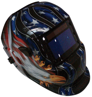 Picture of Solar Powered Auto Dark Welding Helmet, Eagle Graphics