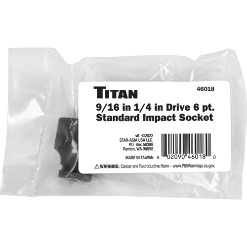 Picture of 9/16" 1/4" Drive 6 pt. Standard Impact Socket