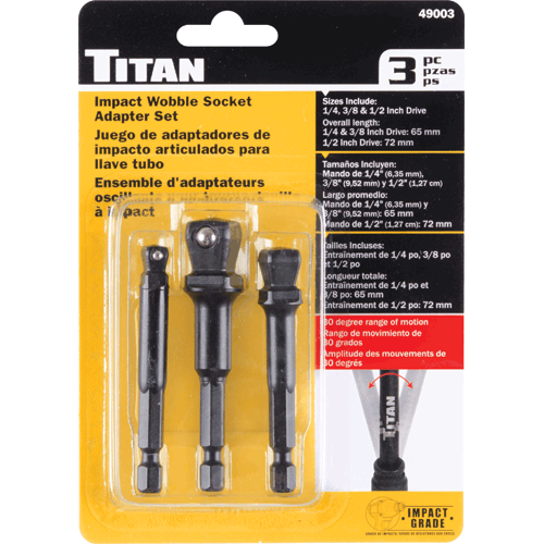 Picture of 3 Pc. Impact Wobble Socket Adapter