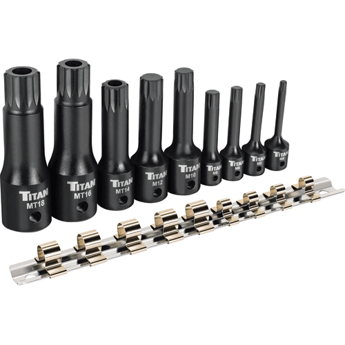Picture of 9 Pc. XZN Triple Square Impact Bit Socket Set