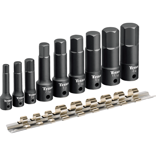 Picture of 9 Pc. Impact SAE Hex Bit Socket Set