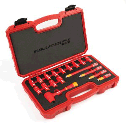 Picture of 18 pc. 1/4 in. Drive 6 Point Metric Insulated Standard Socket Set