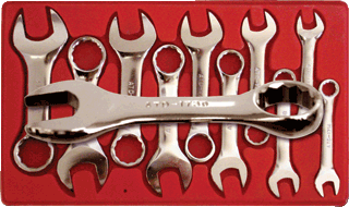 Picture of 10 Pc. Metric Stubby Combo Wrench Set