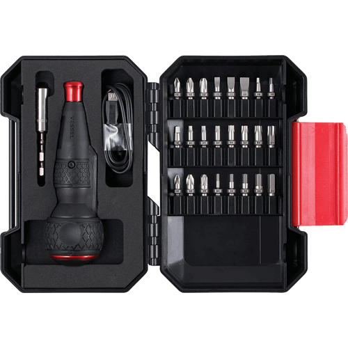 Picture of BALL GRIP Rechargeable Screwdriver with 25PC. Bit Set