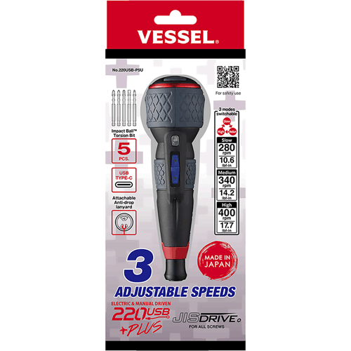 Picture of BALL GRIP Rechargeable Screwdriver Plus with 5 Pc. Bit Set