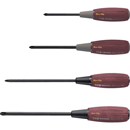 Picture of WOOD-COMPO JISDRIVE Screwdriver 4PC. Set Crimson Edition