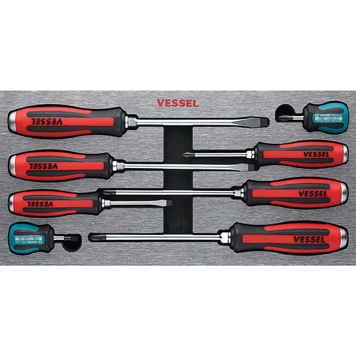 Picture of 8 Pc. MEGADORA Tang-Thru Screwdriver Set