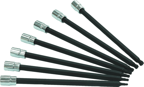 Picture of 7 Pc. Extra Long Ball TORX 1/4" Sq. Drive, T10 Thru T40