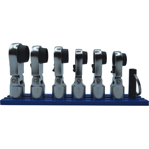 Picture of 6 Pc. 12 Pt Offset, Flex Head Ratcheting Wrench Attachments (8 - 13 mm)