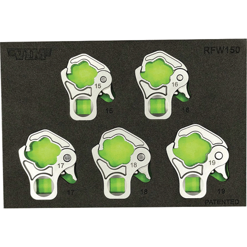 Picture of 5 Pc. 3/8" Dr. Ratcheting Flare Nut Set (15, 16, 17, 18, 19mm)