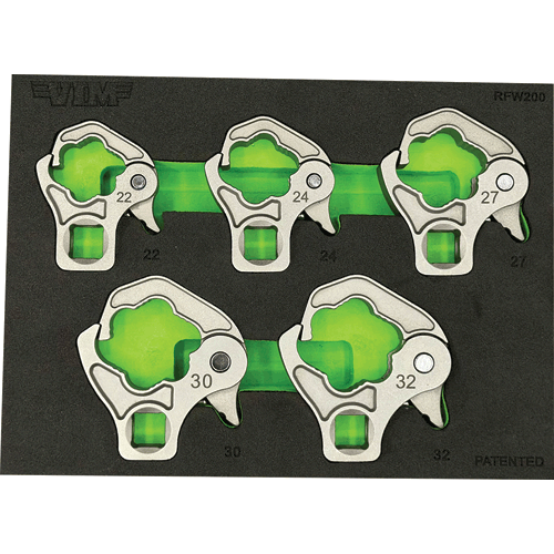 Picture of 5 Pc. 1/2" Dr. Large Ratcheting Flare Nut Wrench Set (22, 24, 27, 30, 32mm)