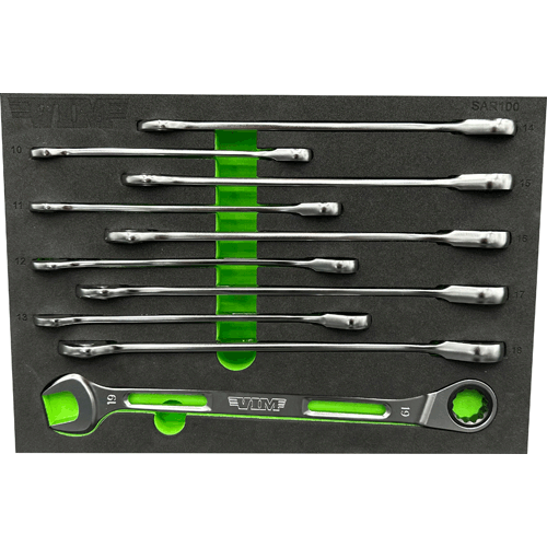 Picture of 10 Pc. Slim Angled Ratcheting Wrench Set