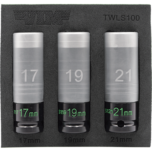 Picture of 3 PC. THIN WALL IMPACT LUG NUT SOCKET SET - 1/2'' DR.