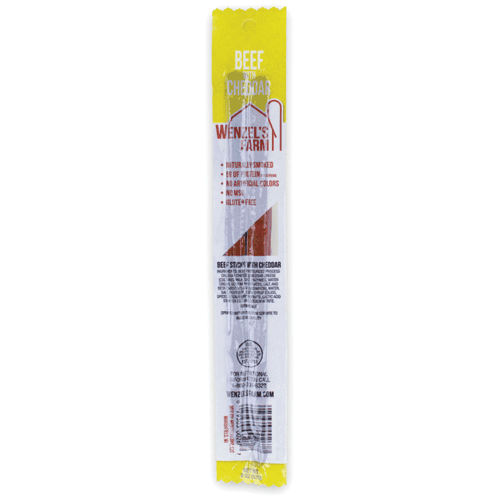 Picture of 2 oz. Beef Stick with Cheddar Cheese, Single Serving